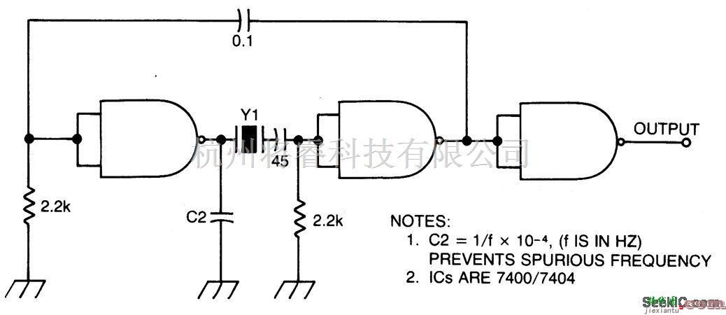 基础电路中的1-10MHz的TTL振荡器  第1张