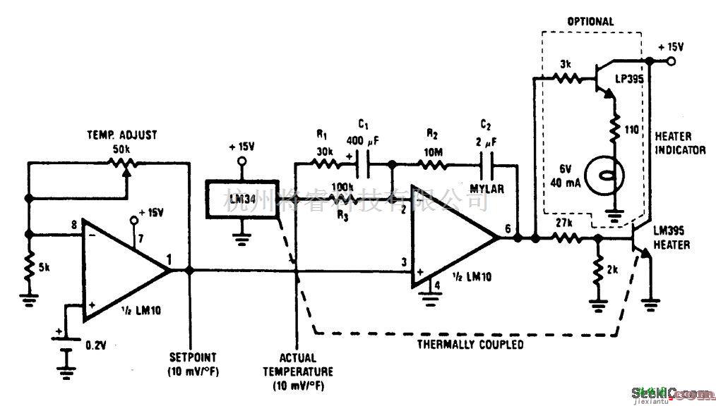 温控电路中的温度控制器电路1  第1张