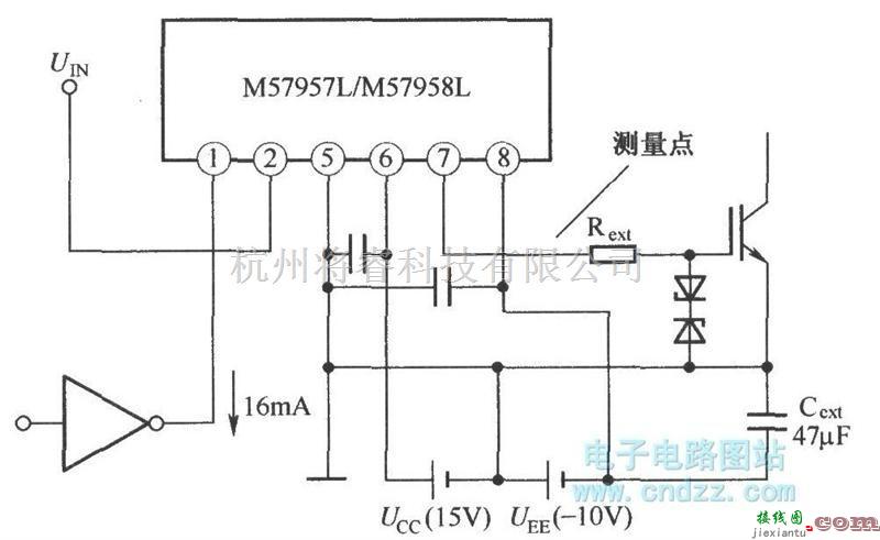 电源电路中的M57957L和M57958L的典型应用电路原理图  第1张