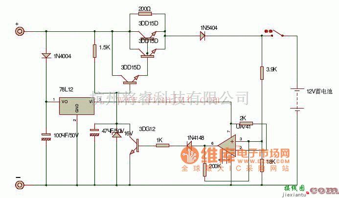 电源电路中的典型的摩托车稳压器电路图  第1张