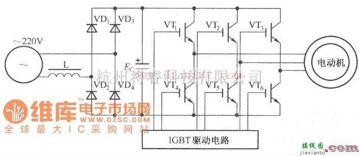 电源电路中的变频器的控制驱动主电路原理  第1张