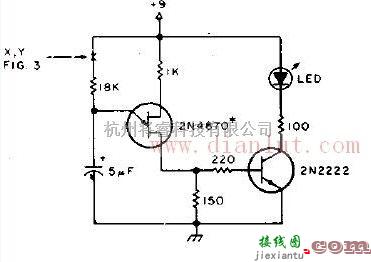 电源电路中的由2N2222晶体管构成的指示装置电路  第1张