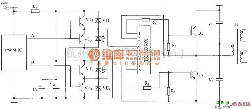 电源电路中的TX-KD301应用接线图原理  第1张