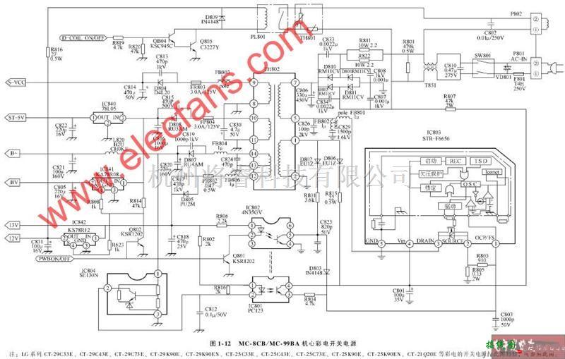 电源电路中的采用78L05稳压器制作MC-99BA机心彩电开关电源  第1张