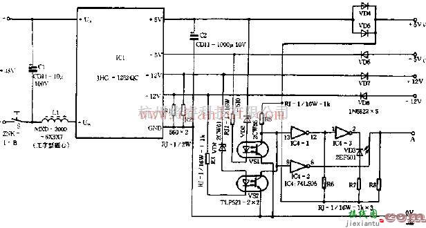 电源电路中的具有对称性的5V/12V稳压电源电路  第1张