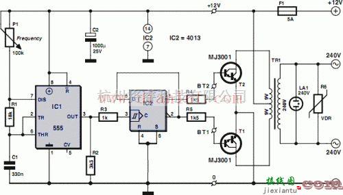 电源电路中的基于555芯片设计12V至220V逆变器电路  第1张