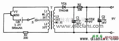 电源电路中的采用三极管元件设计各种升压电路图  第5张