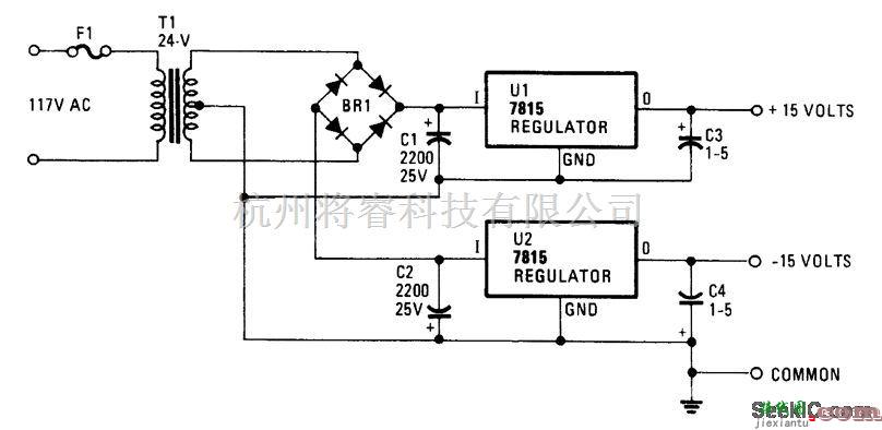 电源电路中的±15伏电源  第1张