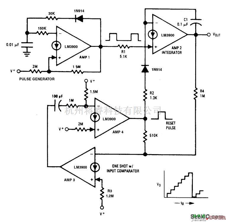 基础电路中的自由振荡阶梯波发生器  第1张