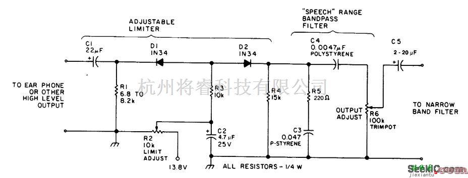 控制电路中的接收器的简单噪音限制器  第1张