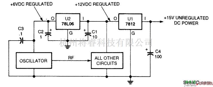 电源电路中的稳定的可变频率振荡器电源电路  第1张