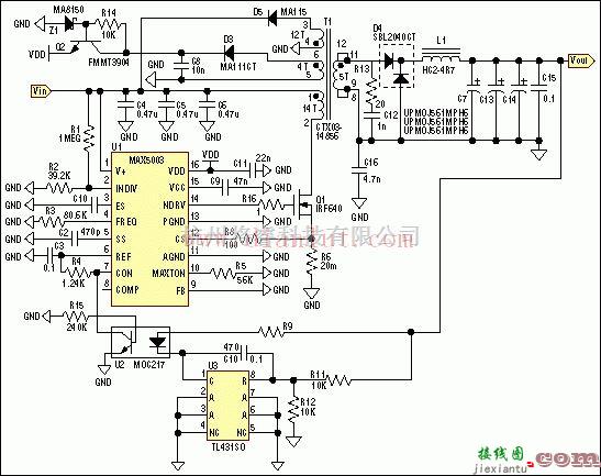 电源电路中的50W隔离电源电路  第1张