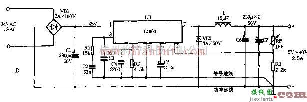电源电路中的基于L4960芯片设计DC-DC变换的开关电源电路  第1张