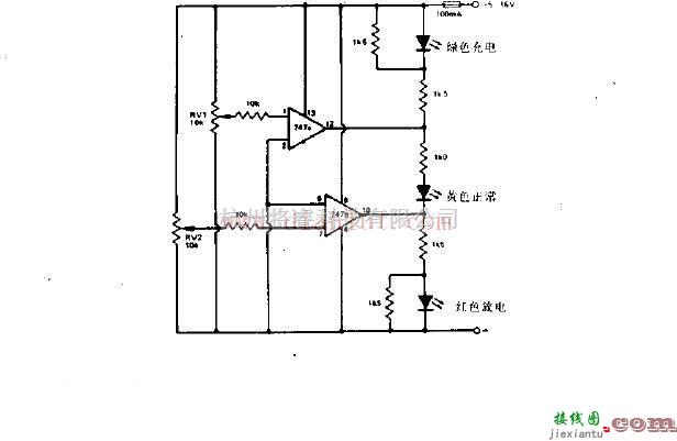 电源电路中的用于检测电池充放电的指示电路  第1张