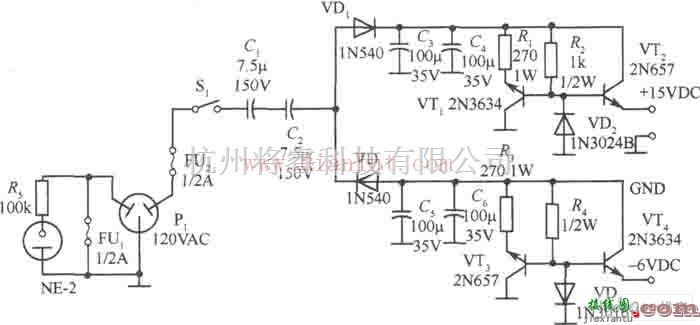 电源电路中的双路稳压电源电路  第1张