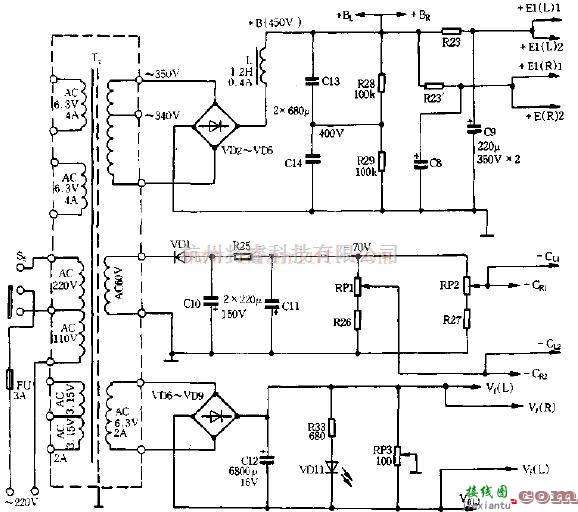 电源电路中的ST260构成的电子管放大器电源  第1张