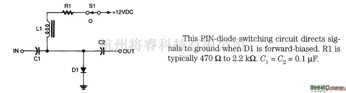 开关电路中的分流PIN二极管开关  第1张