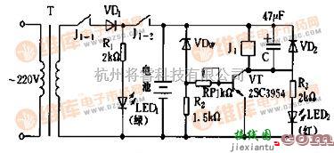 充电电路中的自动停止充电的充电器电路图  第1张