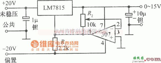 电源电路中的LM7815运放307构成的可调稳压电源  第1张