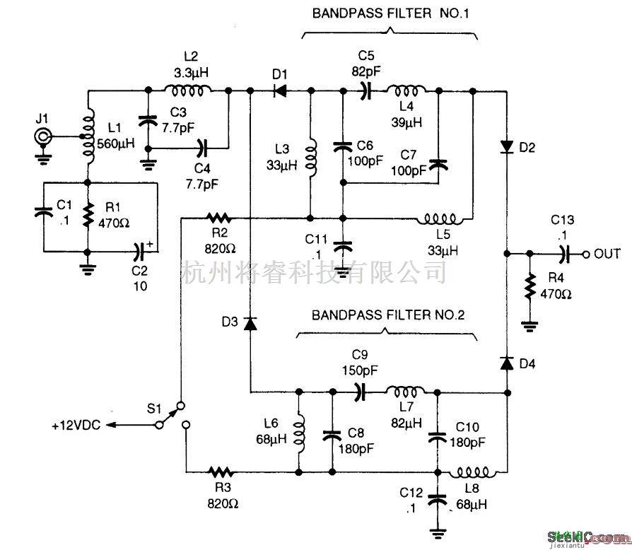 控制电路中的接收器频段转换电路  第1张