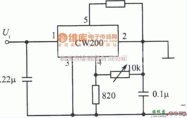 电源电路中的负输出电压集成稳压电源之二电路  第1张