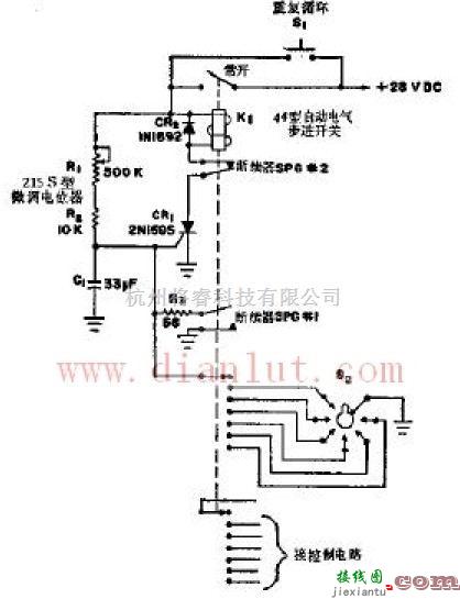 电源电路中的变速步进开关控制电路原理图  第1张