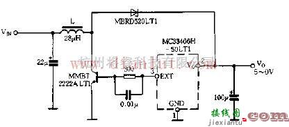 电源电路中的采用MC33466H-50JT1的升压变换器  第1张