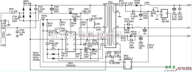 电源电路中的STR6309电路  第1张