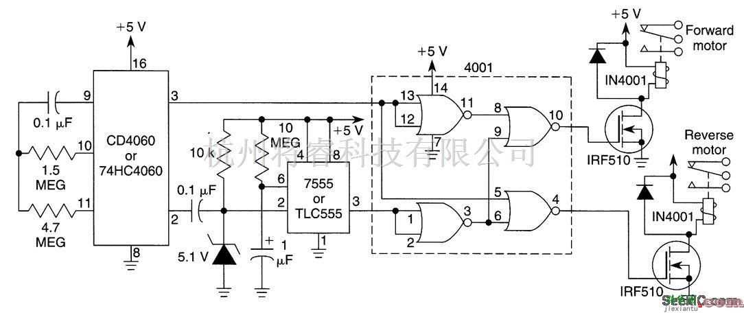 控制电路中的长延时电机控制电路图  第1张