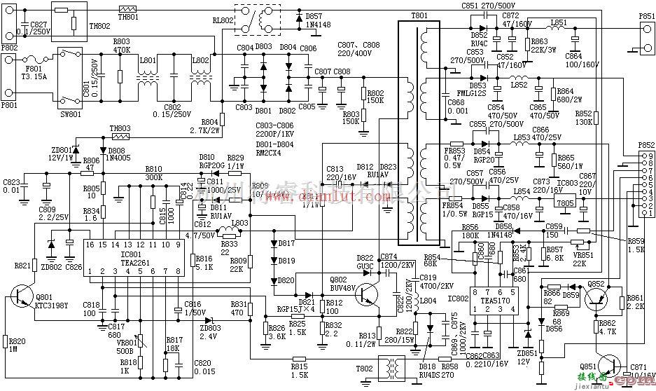 电源电路中的基于C6458的高性能电源电路  第1张