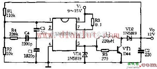 电源电路中的降压升压稳压器电路原理图  第1张