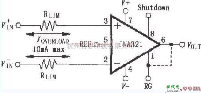 基础电路中的用INA321/322设计的输入电流保护电路  第1张