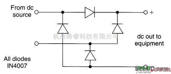 保护电路中的极性保护器电路图  第1张