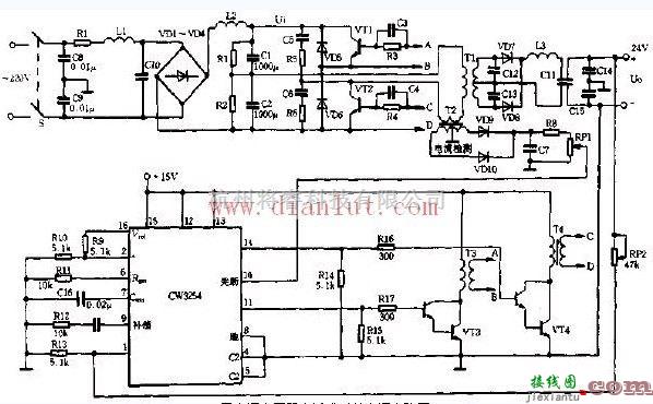 电源电路中的无电源变压器半桥式的开关电源电路  第1张