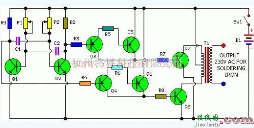电源电路中的烙铁逆变电路图  第1张