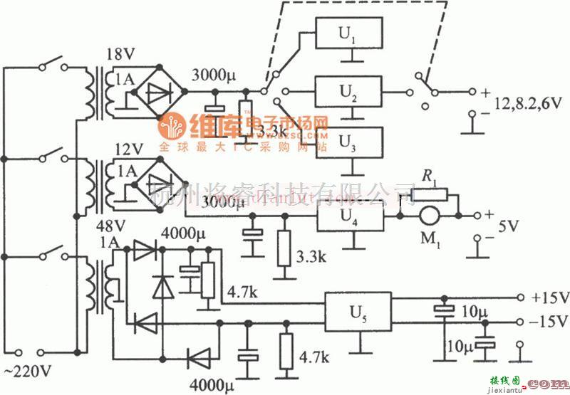 电源电路中的基于LM340系列的稳压电源电路  第1张