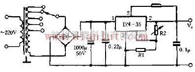 电源电路中的基于DN-35芯片设计变压器抽头式稳压器电路  第1张