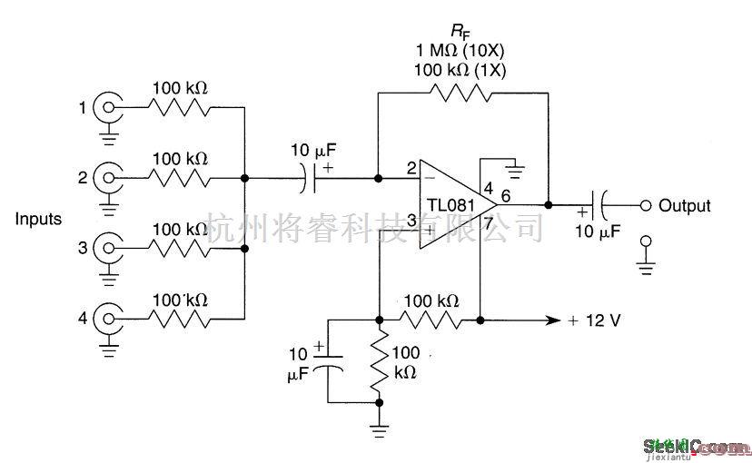 运算放大电路中的运放混音器
  第1张