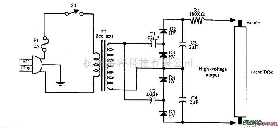 电源电路中的交流控制的氦氖电源电路  第1张