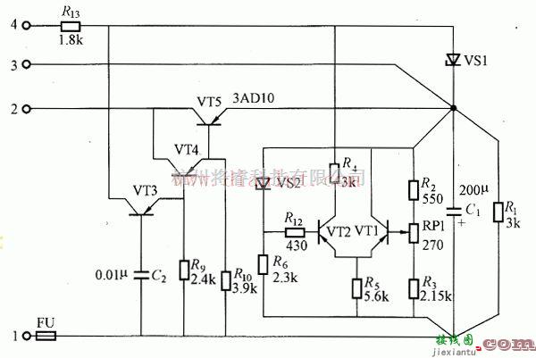 电源电路中的稳定输出30V／0.2A的直流稳压电源电路  第1张