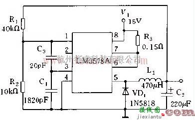 电源电路中的LM3578A用做降压稳压器电路  第1张