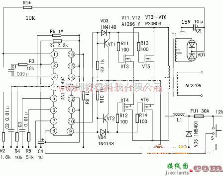 电源电路中的可以自动稳压的逆变器电路  第1张