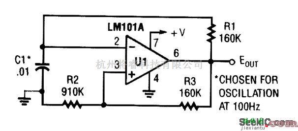 运算放大电路中的采用运算放大器自由运行多谐振荡器
  第1张