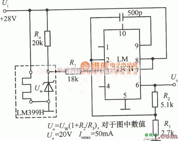 电源电路中的高温度稳定的稳压电源电路  第1张