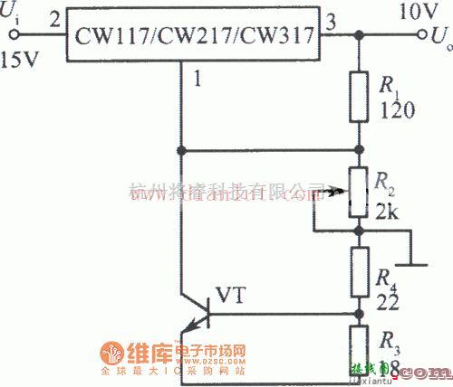 电源电路中的性能稳定的集成稳压电源电路图  第1张