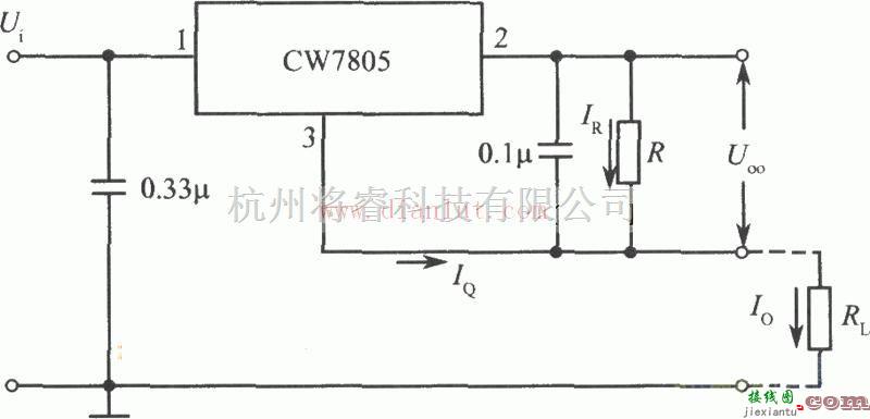 电源电路中的CW7805组成的恒流源电路图  第1张