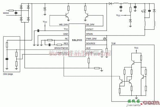 电源电路中的基于SSL2103芯片设计的降压稳压器电路及其图解  第1张