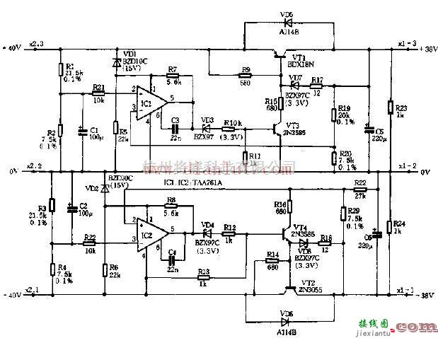 电源电路中的采用放大器等器件制作稳压电路  第1张