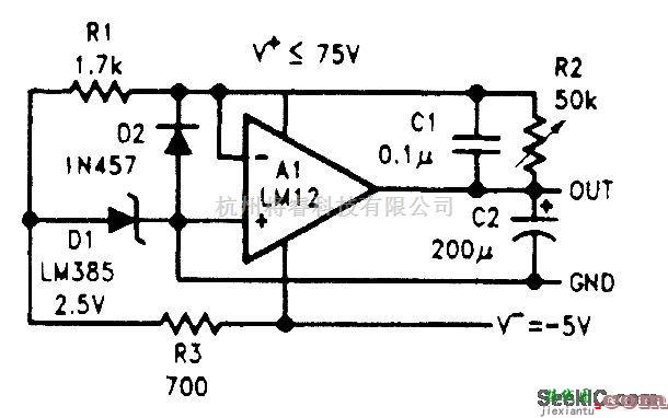 稳压电源中的0-70V输出正源稳压器  第1张