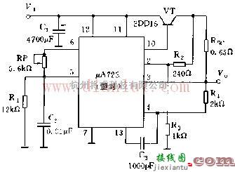 电源电路中的基于A723的可扩流的简易稳压电路  第1张